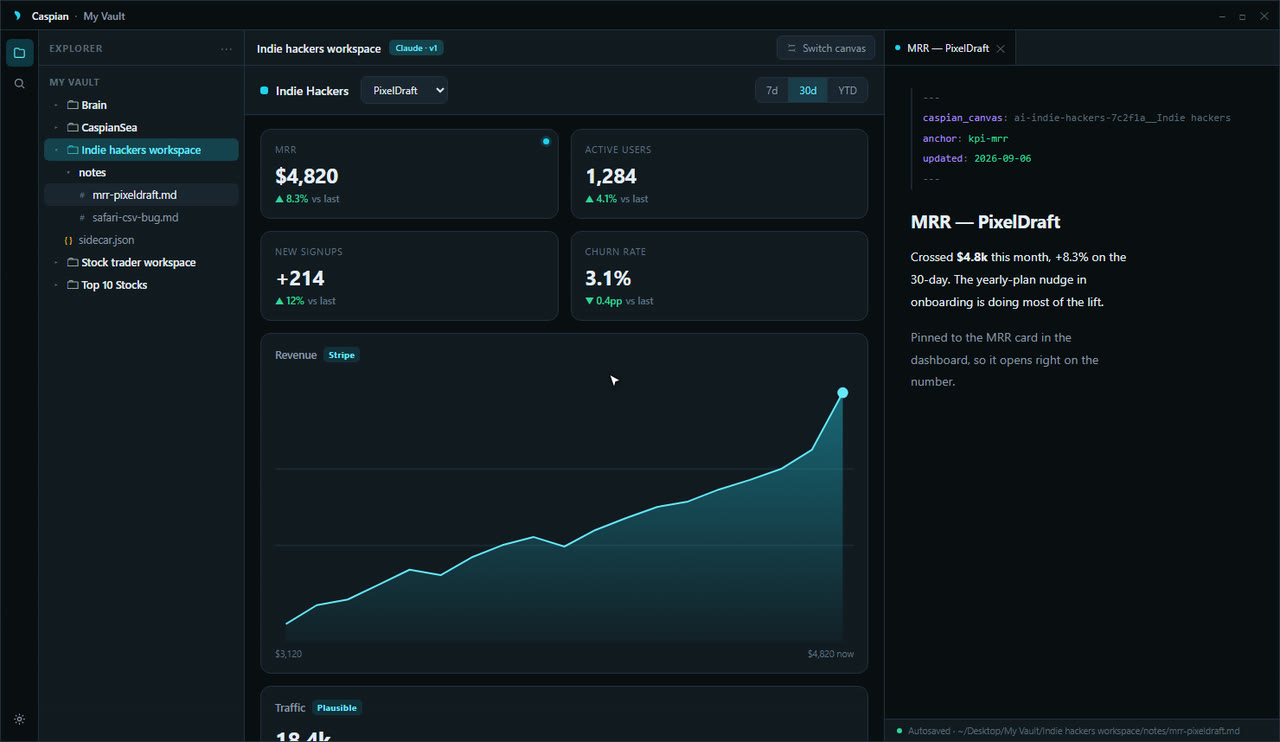Caspian app preview